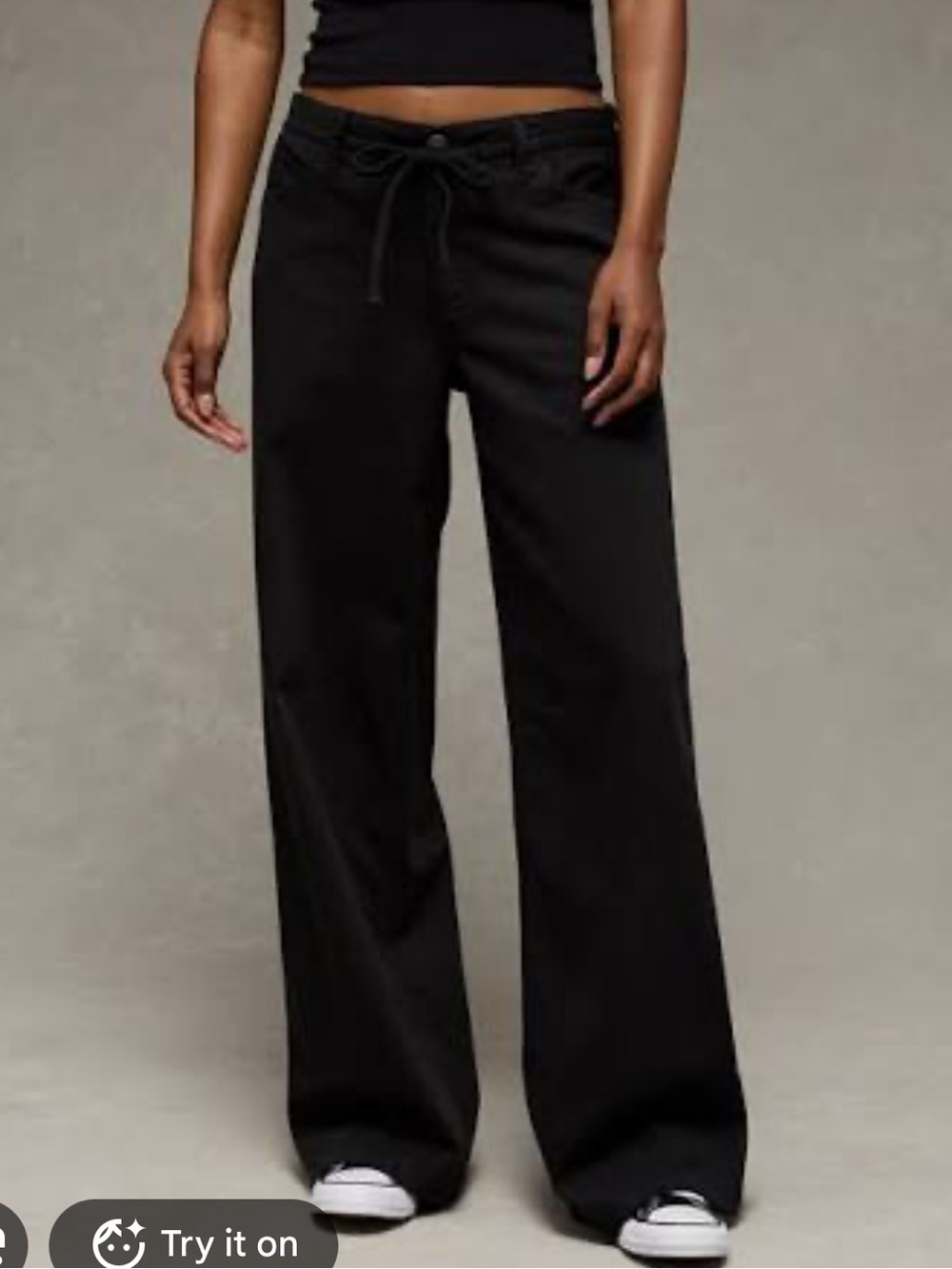 American Eagle Dreamy Drape Stretch Low-Rise Ultra Wide Leg Pant